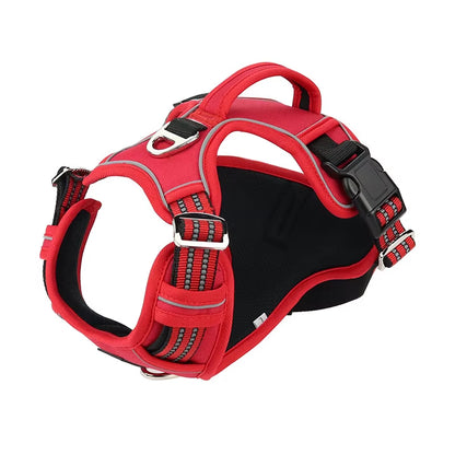 No Pull Dog Harness No Choke Easy Control Handle Reflective Pet Harness 2 Leash Clips Adjustable Soft Padded Dog Vest