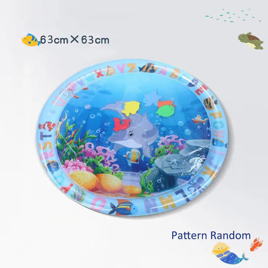 Water Sensory Play Mat Thickened Inflatable Water Mat for Cat and Dog Pet Playmat with Fish Sea Ocean Sensory Toy Water Cooling